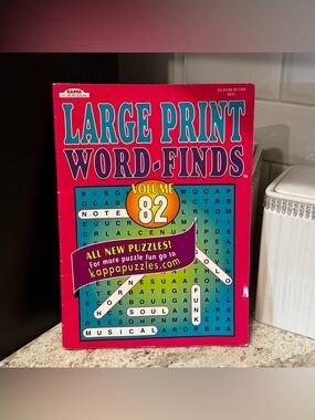 Kappa Large Print Word-Finds Volume 82 - Bright Pink Cover